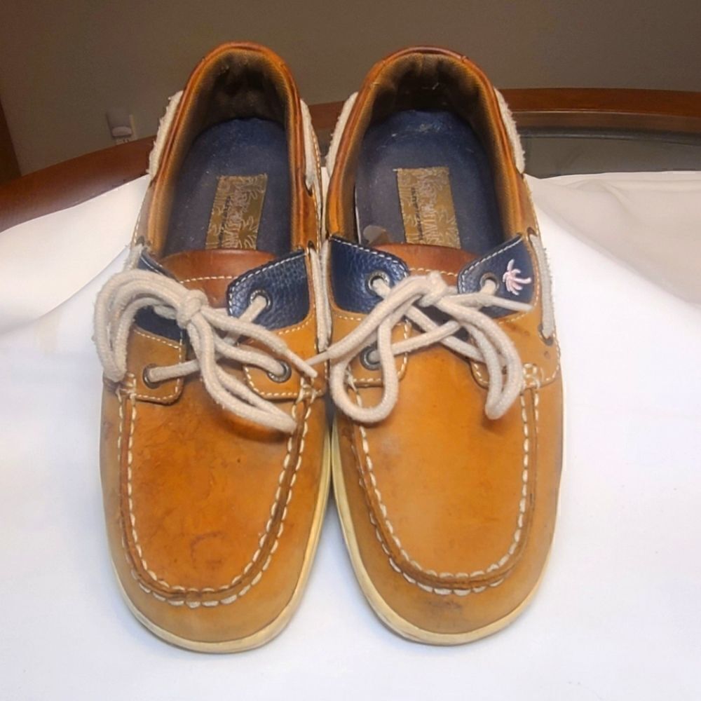 Margaritaville Boat Shoes, leather women's size 8
